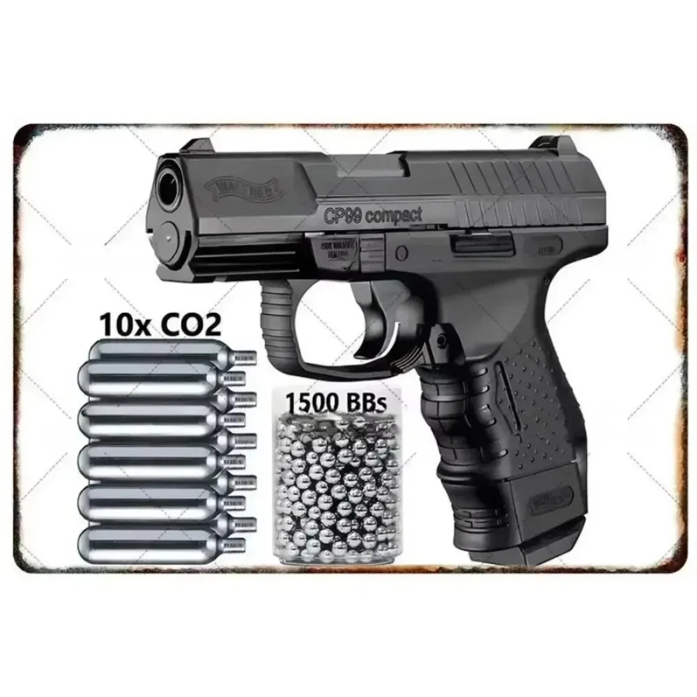 Pistol Metal Sign