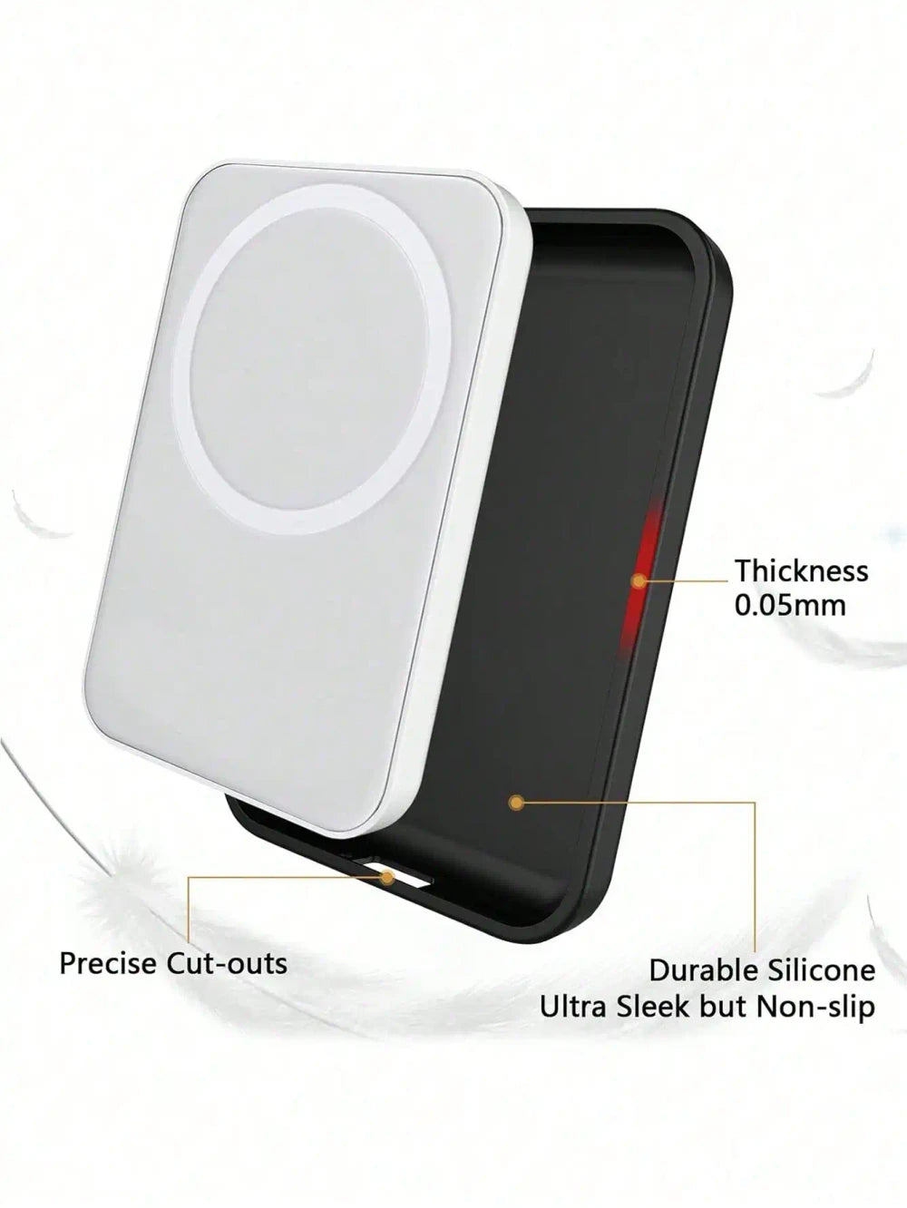 Black TPU MagSafe Charger Case