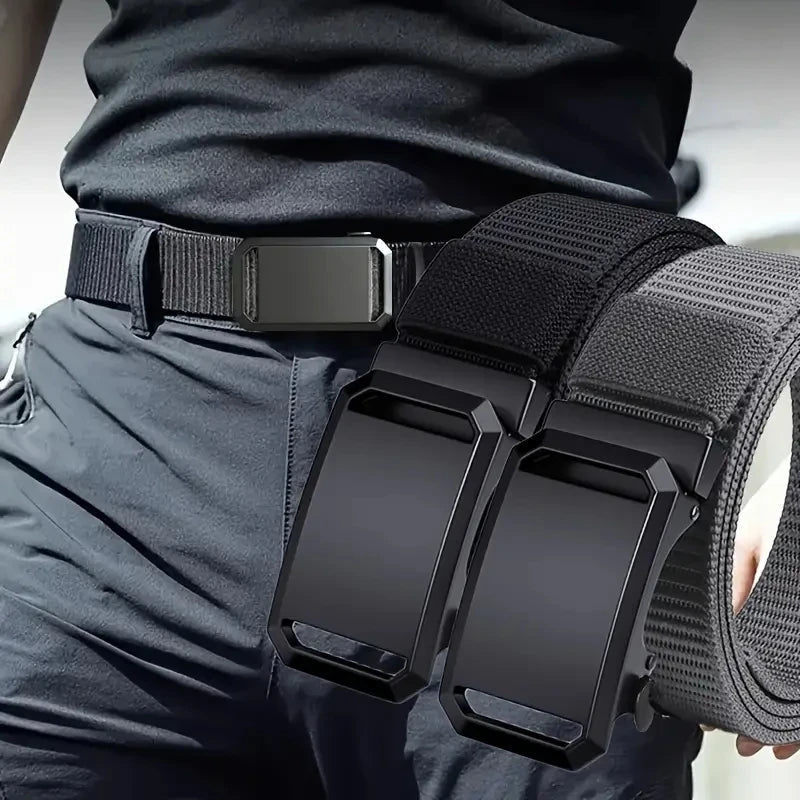 Automatic Buckle Canvas Belt
