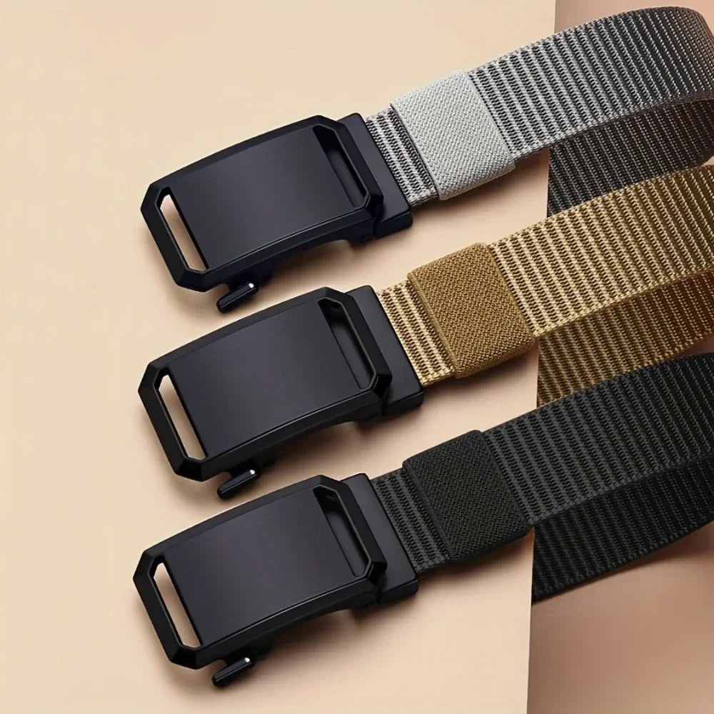 Automatic Buckle Canvas Belt