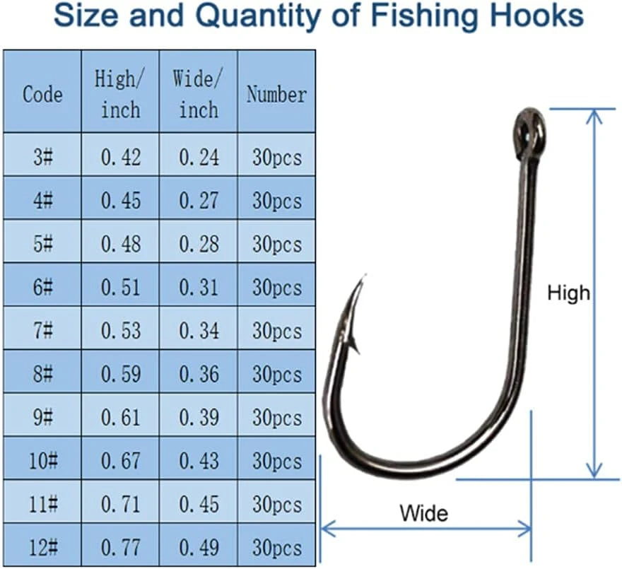 Ostwony High-Carbon Steel Barbed Hooks