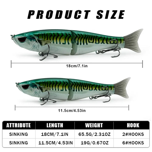 Bionic Multi-Section Fishing Lure