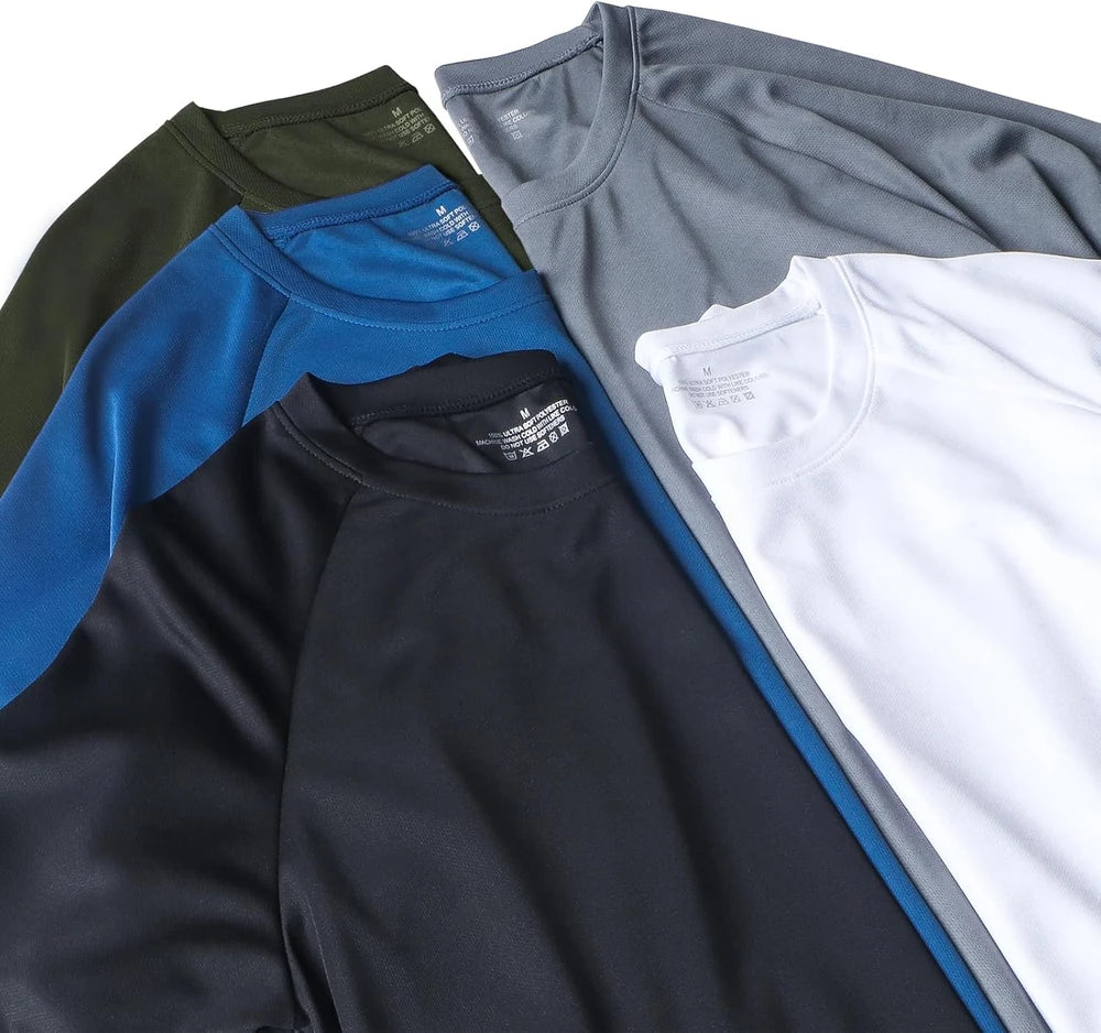 HovSiyla 5 Pack Dry-Fit T-Shirts