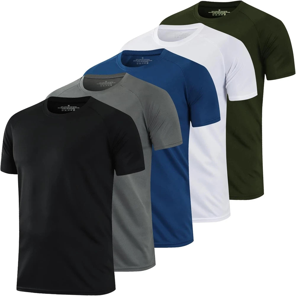 HovSiyla 5 Pack Dry-Fit T-Shirts