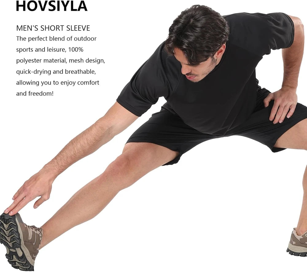 HovSiyla 5 Pack Dry-Fit T-Shirts