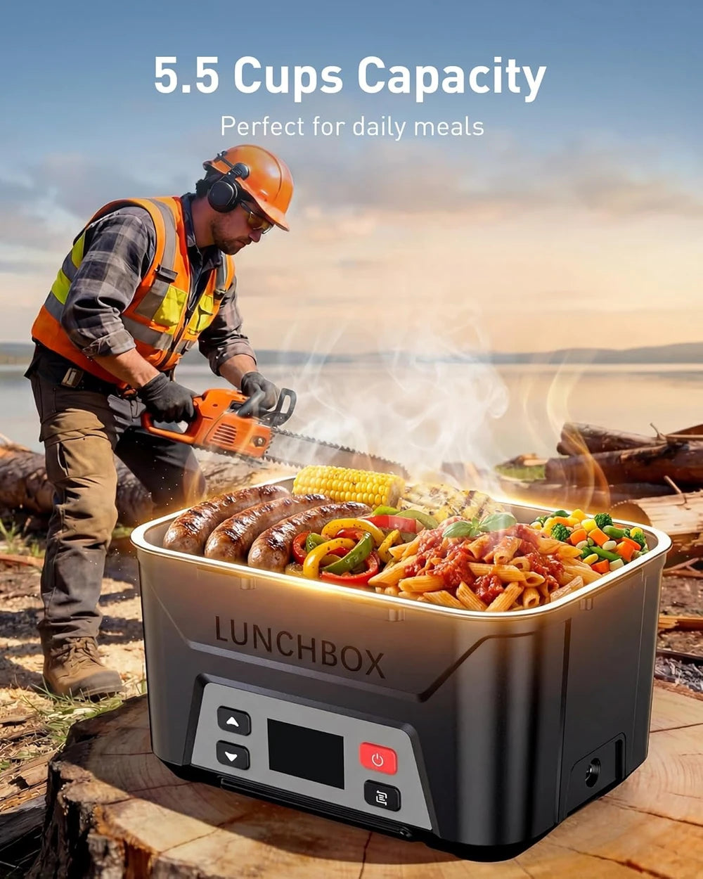 EAST OAK Cordless Heated Lunch Box