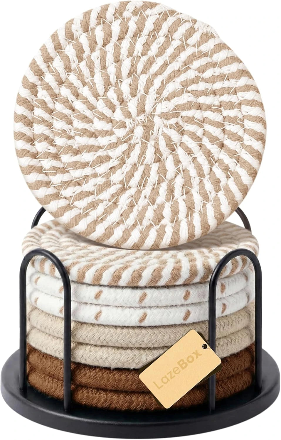 Cotton Linen Coasters Set of 8