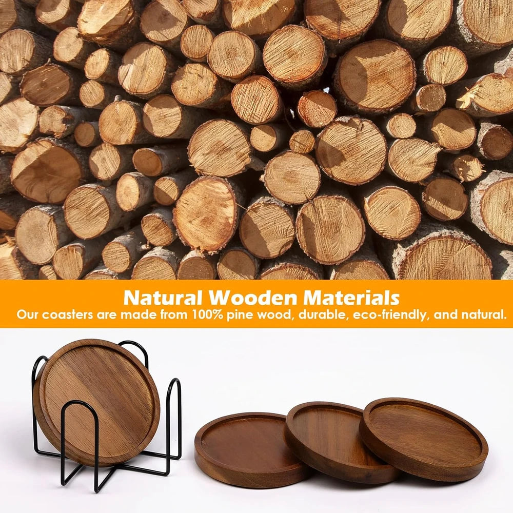 Wooden Coaster Set