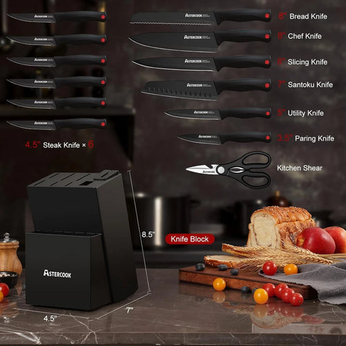 Astercook 15-Piece Knife Set